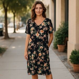 Natural Life Floral Patterned Dress
